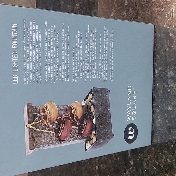 NIB Wayland Square LED Lighted Fountain 4 Tiered Hanging Pots - Picture 3 of 10